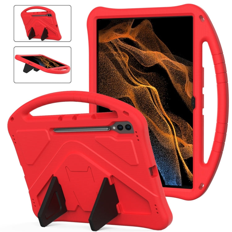 For Samsung Galaxy Tab S9 Ultra EVA Shockproof Tablet Case with Holder(Red) by bashfashion