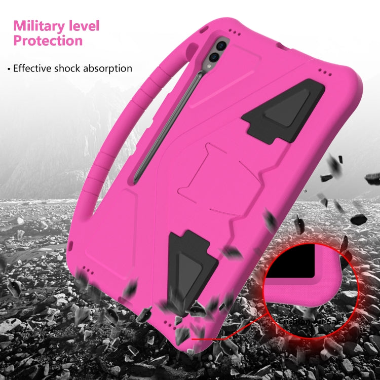For Samsung Galaxy Tab S9 Ultra EVA Shockproof Tablet Case with Holder(Rose Red) by bashfashion