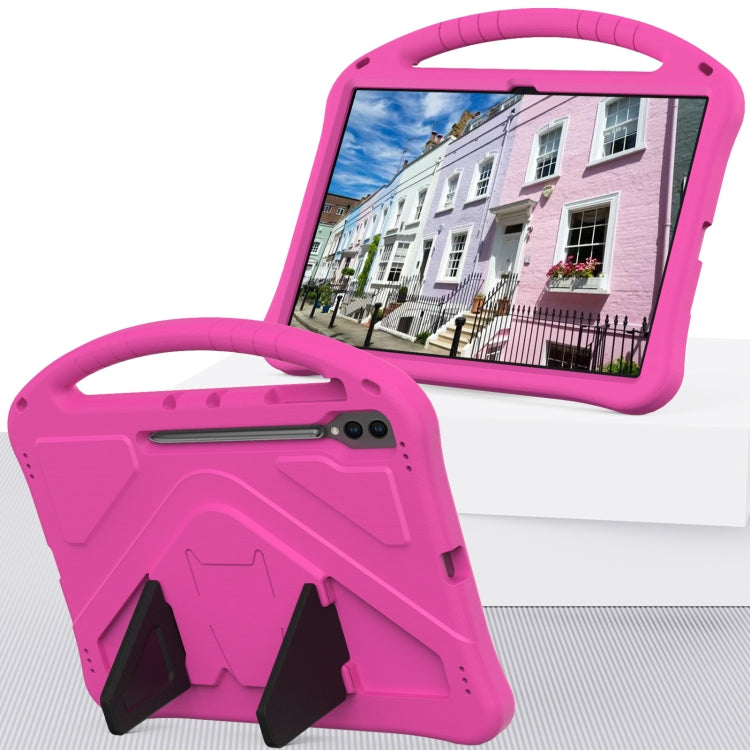 For Samsung Galaxy Tab S9 Ultra EVA Shockproof Tablet Case with Holder(Rose Red) by bashfashion