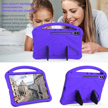 For Samsung Galaxy Tab S9 Ultra EVA Shockproof Tablet Case with Holder(Purple) by bashfashion