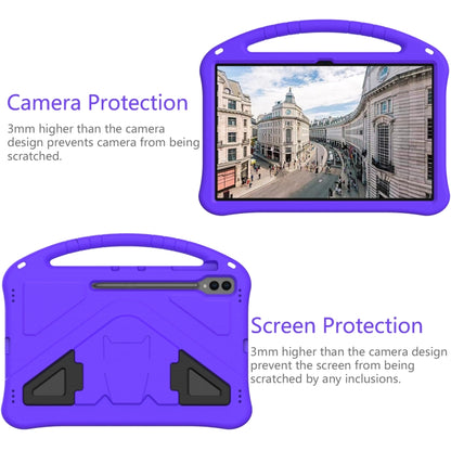 For Samsung Galaxy Tab S9 Ultra EVA Shockproof Tablet Case with Holder(Purple) by bashfashion
