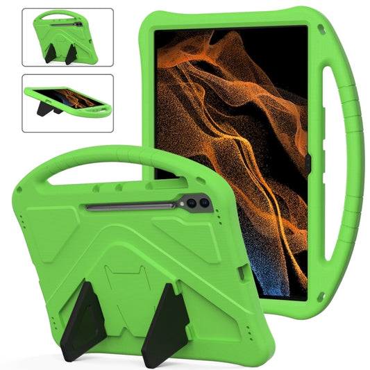 For Samsung Galaxy Tab S9 Ultra EVA Shockproof Tablet Case with Holder(Green) by bashfashion