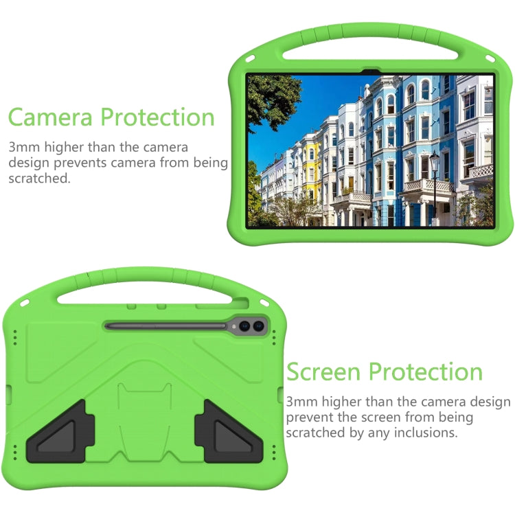 For Samsung Galaxy Tab S9 Ultra EVA Shockproof Tablet Case with Holder(Green) by bashfashion