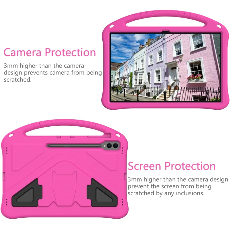 For Samsung Galaxy Tab S8 Ultra EVA Shockproof Tablet Case with Holder(Rose Red) by bashfashion