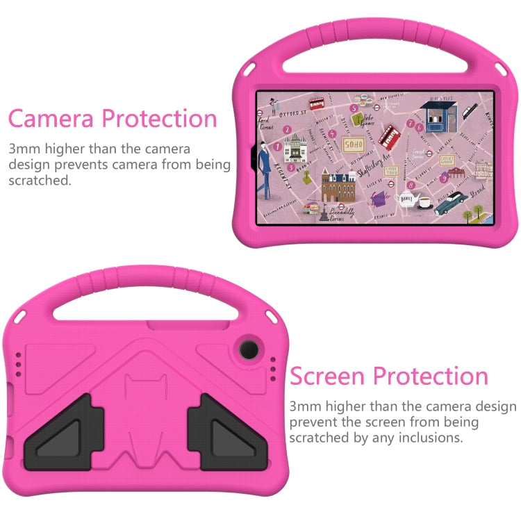 For Samsung Galaxy Tab A9 8.0 2023 EVA Shockproof Tablet Case with Holder(Rose Red) by bashfashion