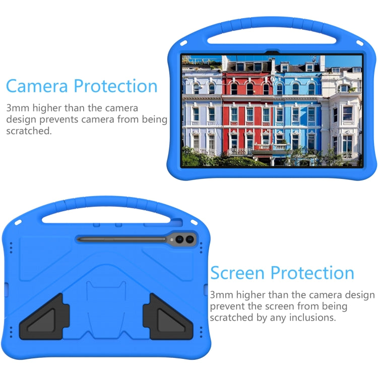 For Samsung Galaxy Tab S10 Ultra 14.6 EVA Shockproof Tablet Case with Holder(Blue) by bashfashion