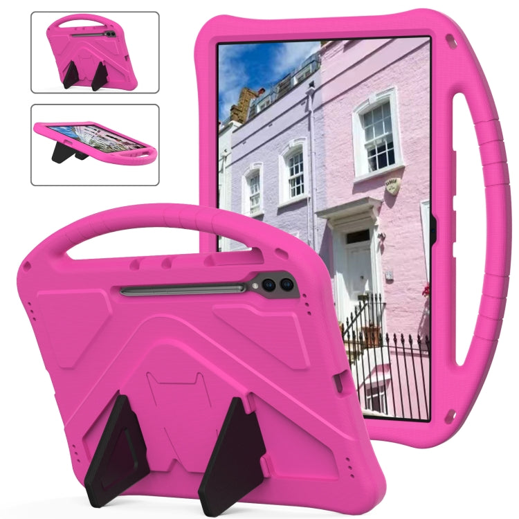 For Samsung Galaxy Tab S10 Ultra 14.6 EVA Shockproof Tablet Case with Holder(Rose Red) by bashfashion