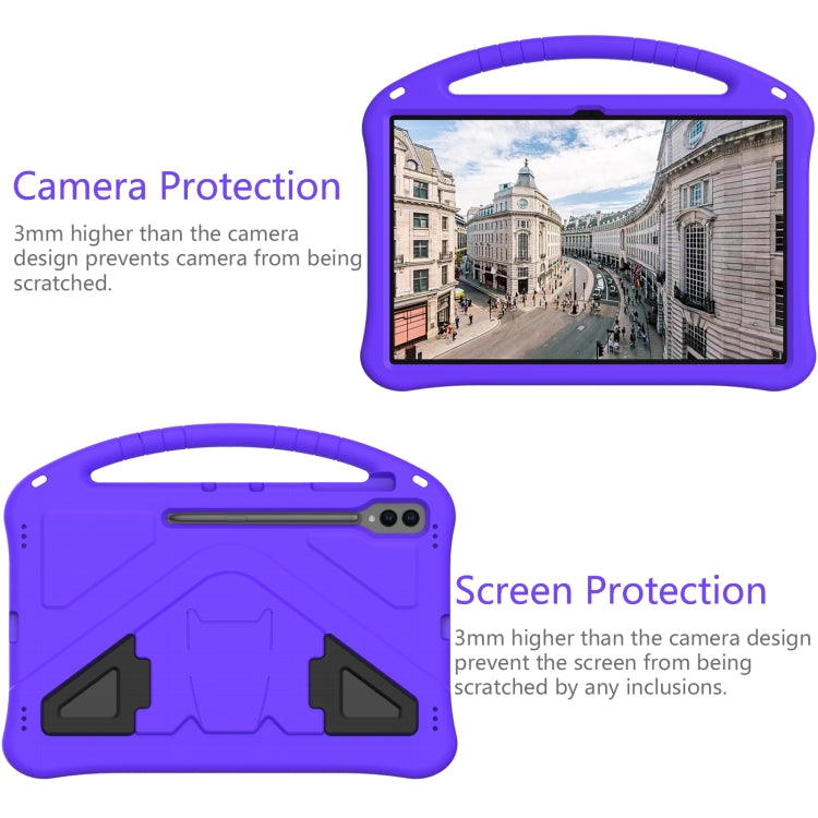 For Samsung Galaxy Tab S10 Ultra 14.6 EVA Shockproof Tablet Case with Holder(Purple) by bashfashion