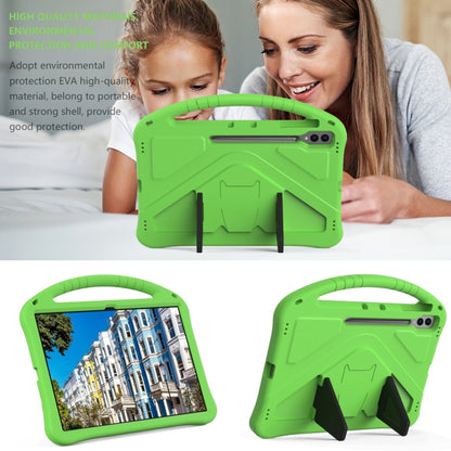 For Samsung Galaxy Tab S10 Ultra 14.6 EVA Shockproof Tablet Case with Holder(Green) by bashfashion