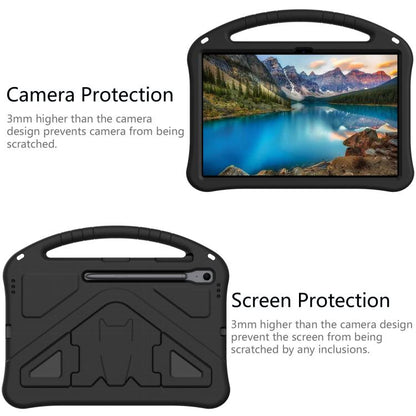 For Samsung Galaxy Tab S10 FE+ EVA Shockproof Tablet Case with Holder(Black) by bashfashion