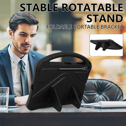 For Samsung Galaxy Tab S10 FE+ EVA Shockproof Tablet Case with Holder(Black) by bashfashion