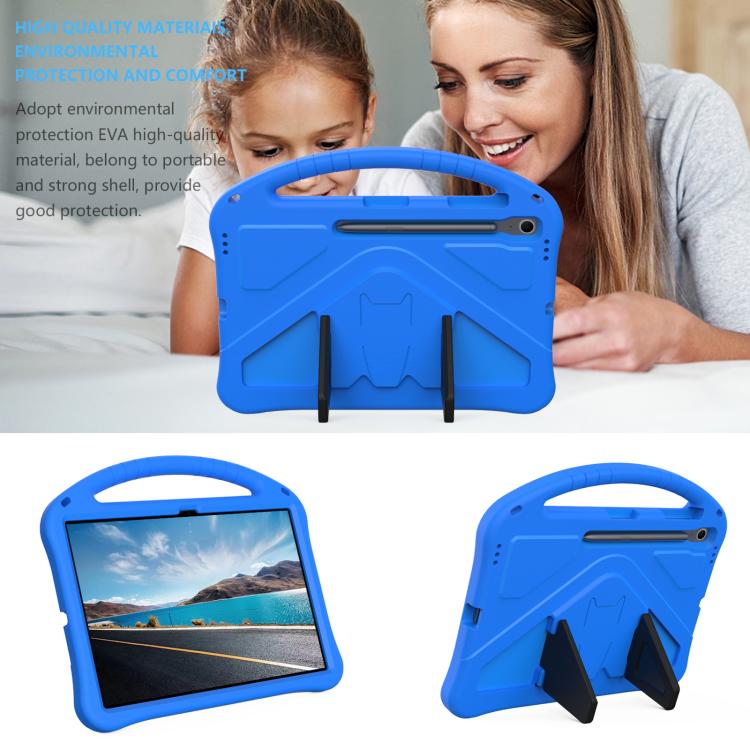For Samsung Galaxy Tab S10 FE+ EVA Shockproof Tablet Case with Holder(Blue) by bashfashion