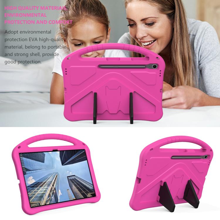 For Samsung Galaxy Tab S10 FE+ EVA Shockproof Tablet Case with Holder(Rose Red) by bashfashion
