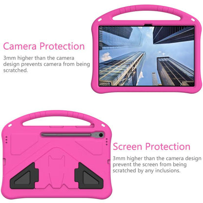 For Samsung Galaxy Tab S10 FE+ EVA Shockproof Tablet Case with Holder(Rose Red) by bashfashion