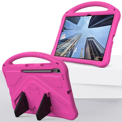 For Samsung Galaxy Tab S10 FE+ EVA Shockproof Tablet Case with Holder(Rose Red) by bashfashion