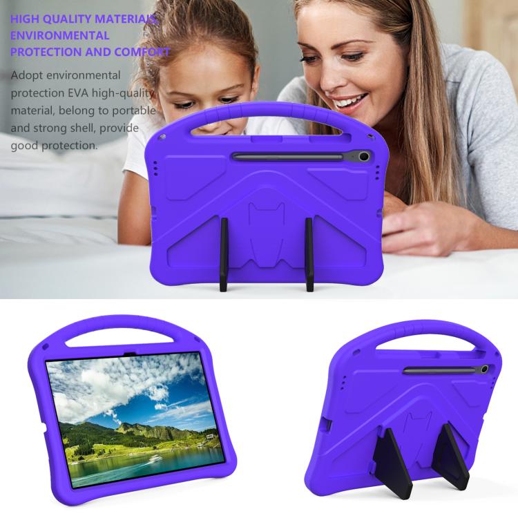 For Samsung Galaxy Tab S10 FE+ EVA Shockproof Tablet Case with Holder(Purple) by bashfashion