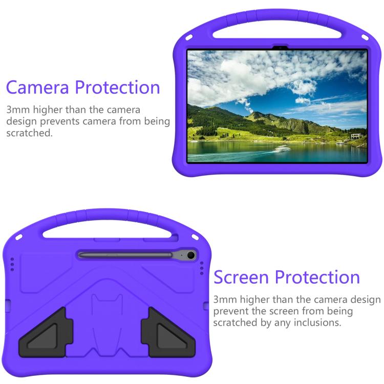 For Samsung Galaxy Tab S10 FE+ EVA Shockproof Tablet Case with Holder(Purple) by bashfashion