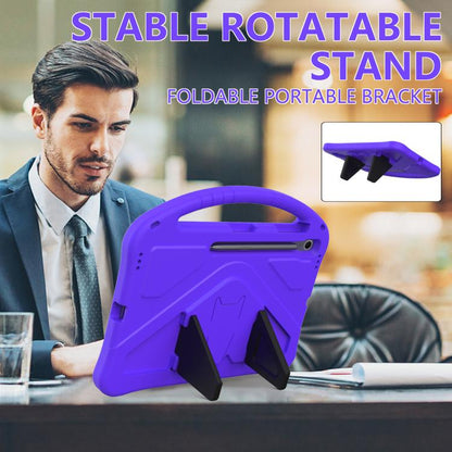 For Samsung Galaxy Tab S10 FE+ EVA Shockproof Tablet Case with Holder(Purple) by bashfashion