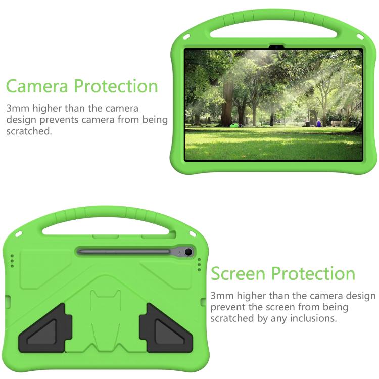 For Samsung Galaxy Tab S10 FE+ EVA Shockproof Tablet Case with Holder(Green) by bashfashion