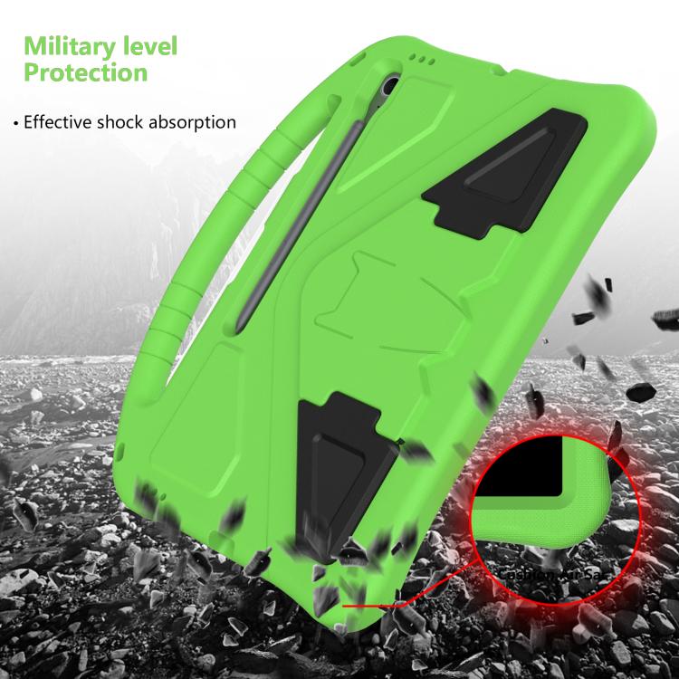 For Samsung Galaxy Tab S10 FE+ EVA Shockproof Tablet Case with Holder(Green) by bashfashion
