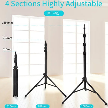 JMARY MT45 Cell Phone Clip Camera Mount Holder Telescopic Selfie Stick Outdoor Tripod Stand by bashfashion