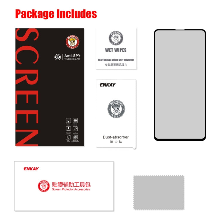 ENKAY Hat-Prince 0.26mm 9H 6D Privacy Anti-glare Full Screen Tempered Glass Film for Redmi K20 / K20 Pro by ENKAY