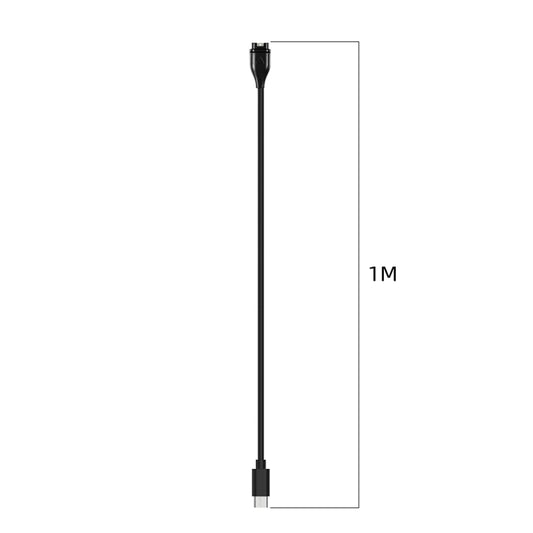 For Garmin Instinct Crossover Type-C Port Watch Charger With Data Transmission(Black) by bashfashion