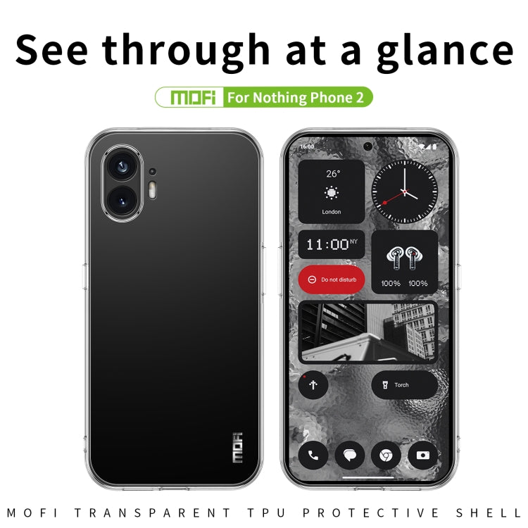 For Nothing Phone 2 MOFI Ming Series Ultra-thin TPU Phone Case(Transparent) by MOFI