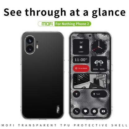 For Nothing Phone 2 MOFI Ming Series Ultra-thin TPU Phone Case(Transparent) by MOFI
