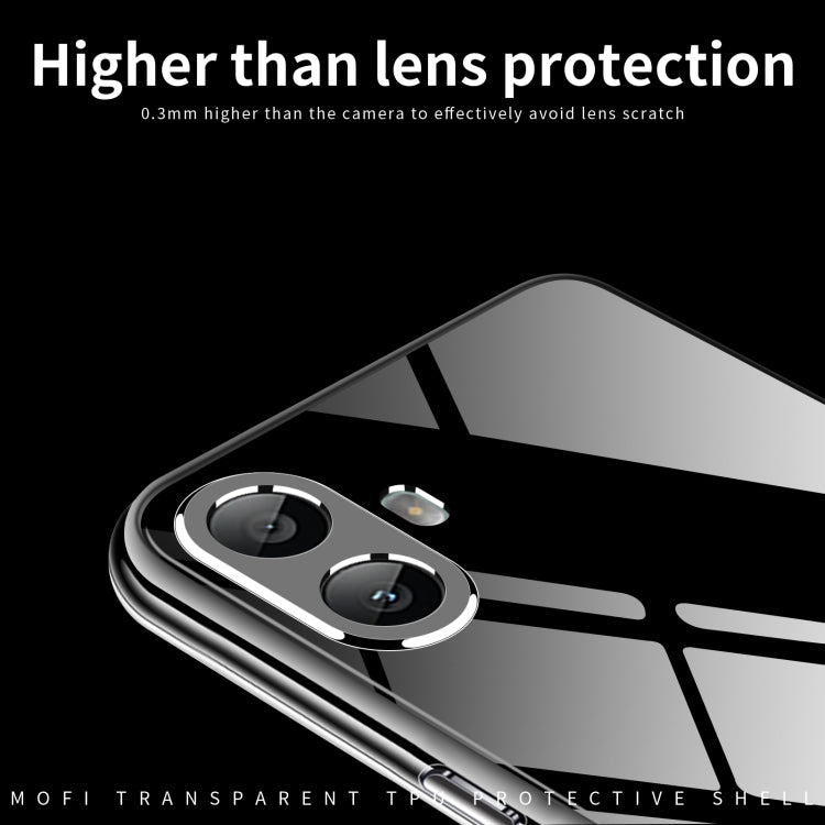 For Nothing CMF Phone 1 MOFI Ming Series Ultra-thin TPU Phone Case(Transparent) by MOFI