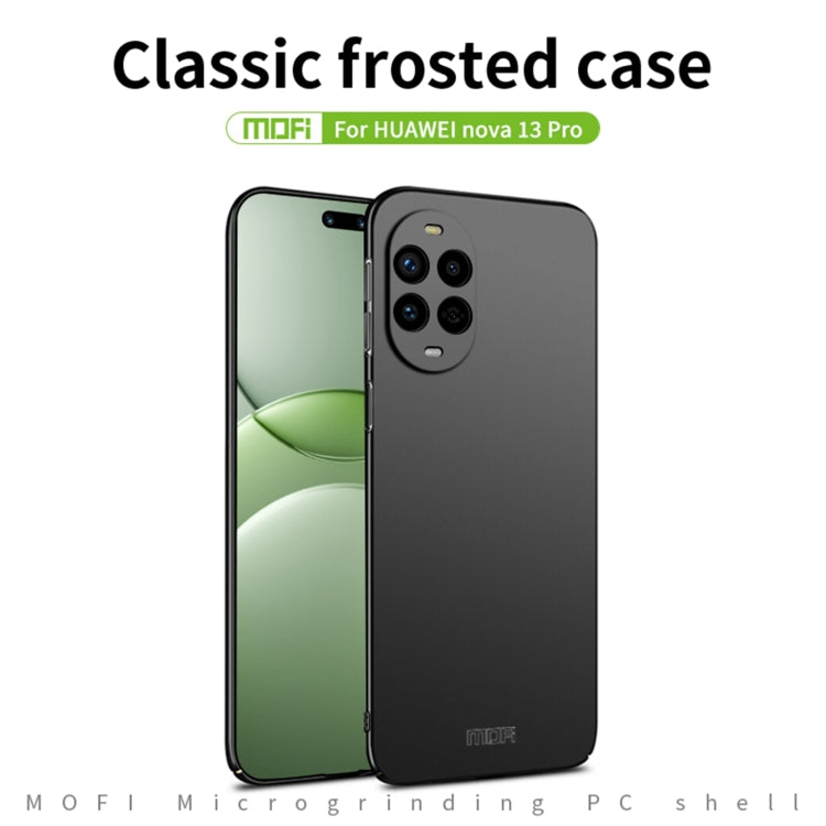 For Huawei nova 13 Pro MOFI Micro-Frosted PC Ultra-thin Hard Phone Case(Black) by MOFI