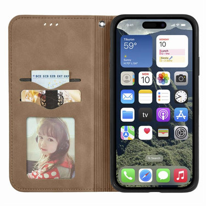 For iPhone 16e Retro Skin Feel Magnetic Flip Leather Phone Case(Brown) by bashfashion