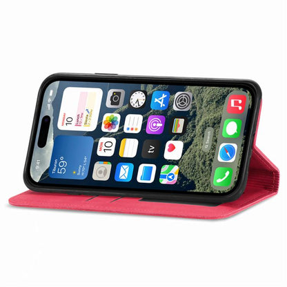 For iPhone 16e Retro Skin Feel Magnetic Flip Leather Phone Case(Red) by bashfashion