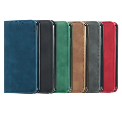 For iPhone 16e Retro Skin Feel Magnetic Flip Leather Phone Case(Blue) by bashfashion
