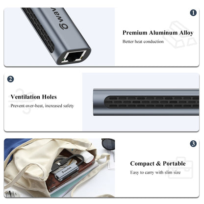 Wavlink NWU330GCA Gigabit Ethernet Adapter Type-C to 2.5 Network Card RJ45 LAN USB3.0 Converter by WAVLINK