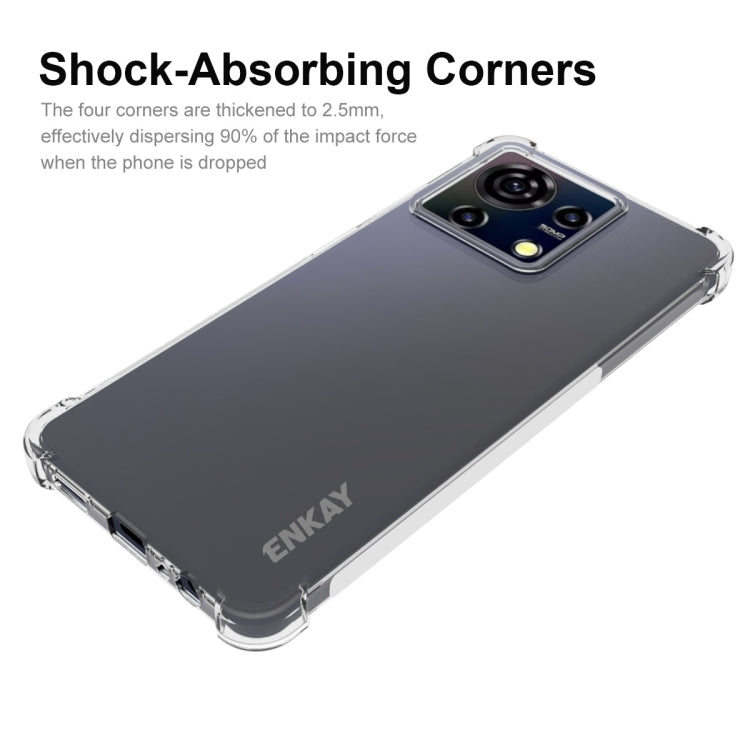 For ZTE Blade V50 Vita 4G ENKAY Hat-Prince Transparent TPU Shockproof Phone Case by ENKAY