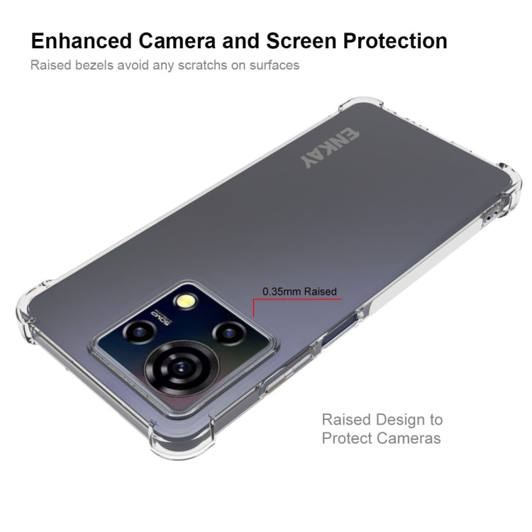 For ZTE Blade V50 Vita 4G ENKAY Hat-Prince Transparent TPU Shockproof Phone Case by ENKAY