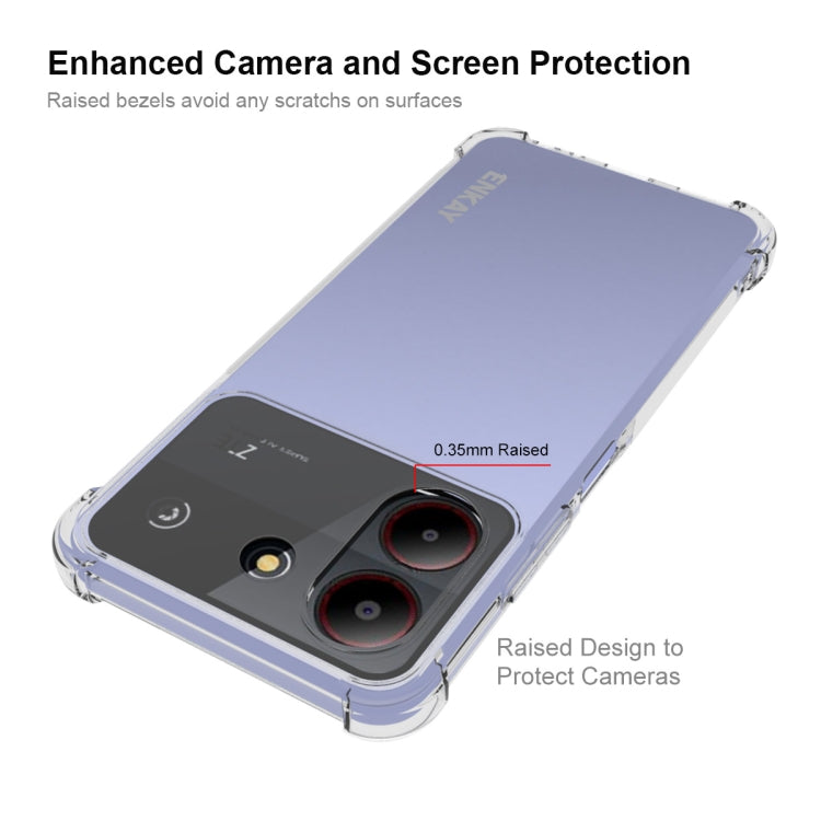 For ZTE Blade A54 4G ENKAY Hat-Prince Transparent TPU Shockproof Phone Case by ENKAY