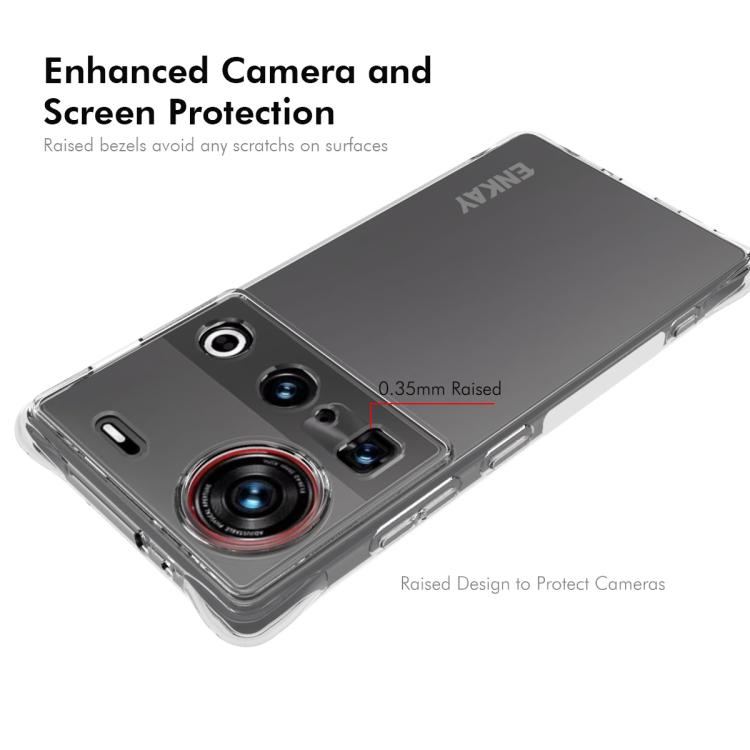 For ZTE Nubia Z70 Ultra 5G ENKAY Hat-Prince Transparent TPU Shockproof Phone Case by ENKAY