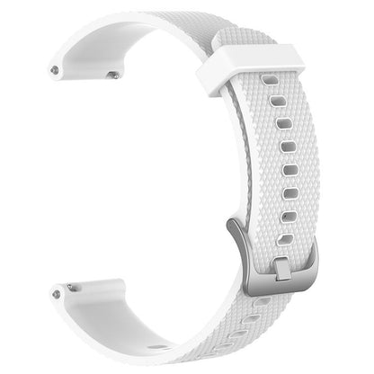 For Garmin Forerunner 265 22mm Diamond Textured Silicone Watch Band(White) by bashfashion