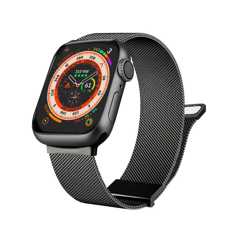 For Apple Watch 8 41mm Milan Double Magnetic Steel Mesh Watch Band(Gray) by bashfashion