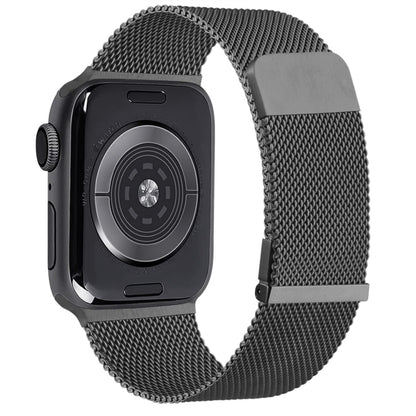 For Apple Watch 8 41mm Milan Double Magnetic Steel Mesh Watch Band(Gray) by bashfashion