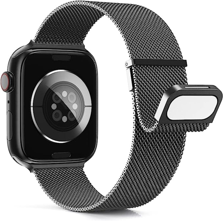 For Apple Watch 8 41mm Milan Double Magnetic Steel Mesh Watch Band(Gray) by bashfashion