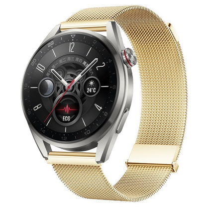 For Huawei Watch3 Pro New Milan Double Magnetic Steel Mesh Watch Band(Gold) by bashfashion