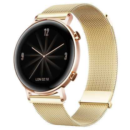 For Huawei Watch GT 2e / GT 42mm/46mm Milan Double Magnetic Steel Mesh Watch Band(Gold) by bashfashion