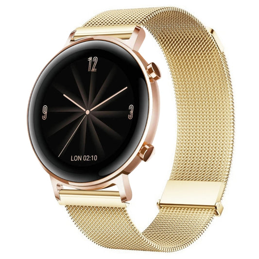 For Huawei Watch GT 2e / GT 42mm/46mm Milan Double Magnetic Steel Mesh Watch Band(Gold) by bashfashion