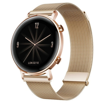 For Huawei Watch GT 2e / GT 42mm/46mm Milan Double Magnetic Steel Mesh Watch Band(Rose Gold) by bashfashion