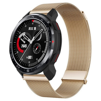 For Honor Watch GS Pro Milan Double Magnetic Steel Mesh Watch Band(Rose Gold) by bashfashion