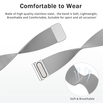 For Huawei Watch GT Runner Milan Double Magnetic Steel Mesh Watch Band(Rose Gold) by bashfashion