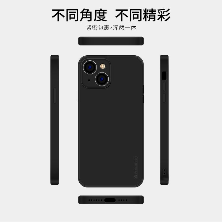 For iPhone 15 Plus PINWUYO Sense Series Liquid Silicone TPU Phone Case(Black) by PINWUYO